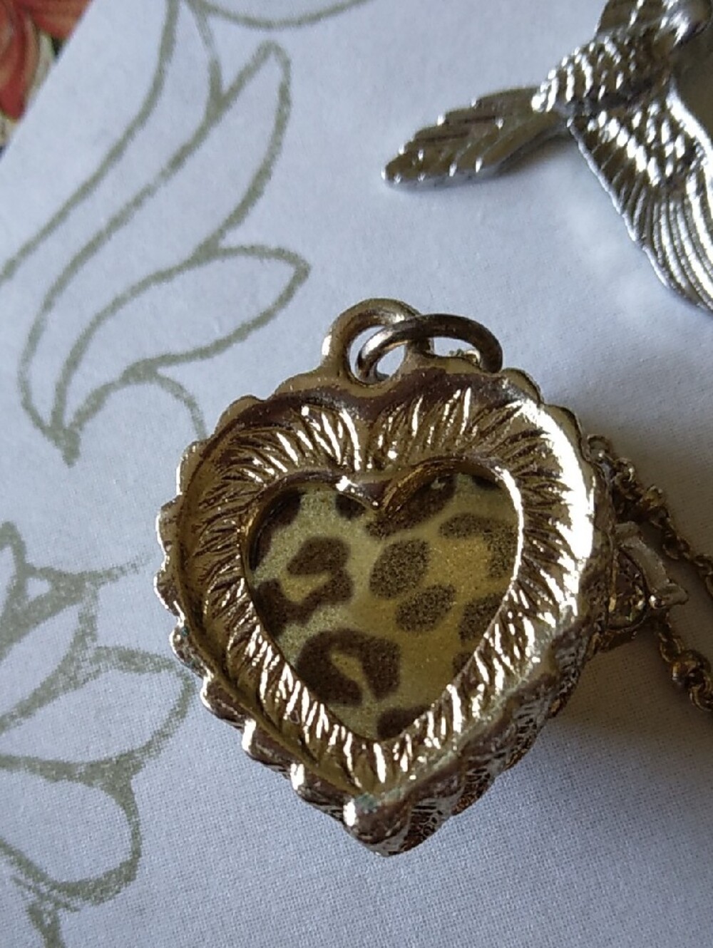 Betsey Johnson Gold-Tone Layered Necklace with Leopard Heart and Bird Charms - Picture 5 of 9